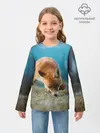 Детский лонгслив / Милая лисичка