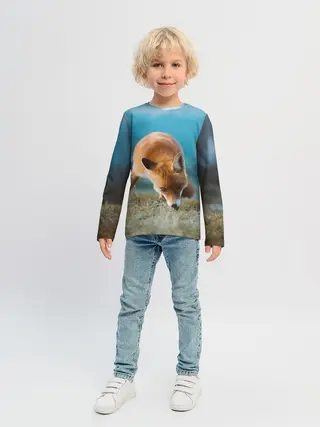 Детский лонгслив / Милая лисичка