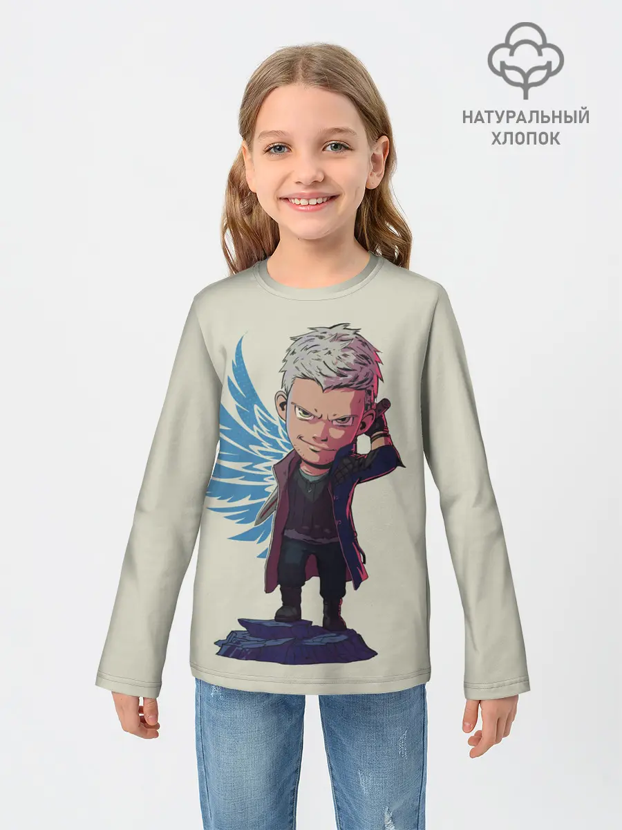 Детский лонгслив / Nero Big head