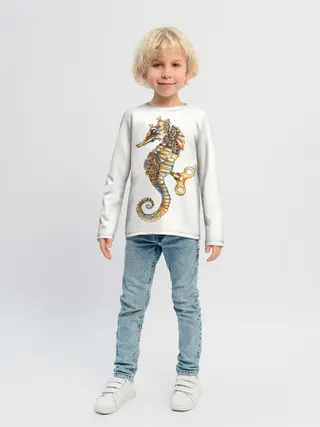 Детский лонгслив / Морской конёк