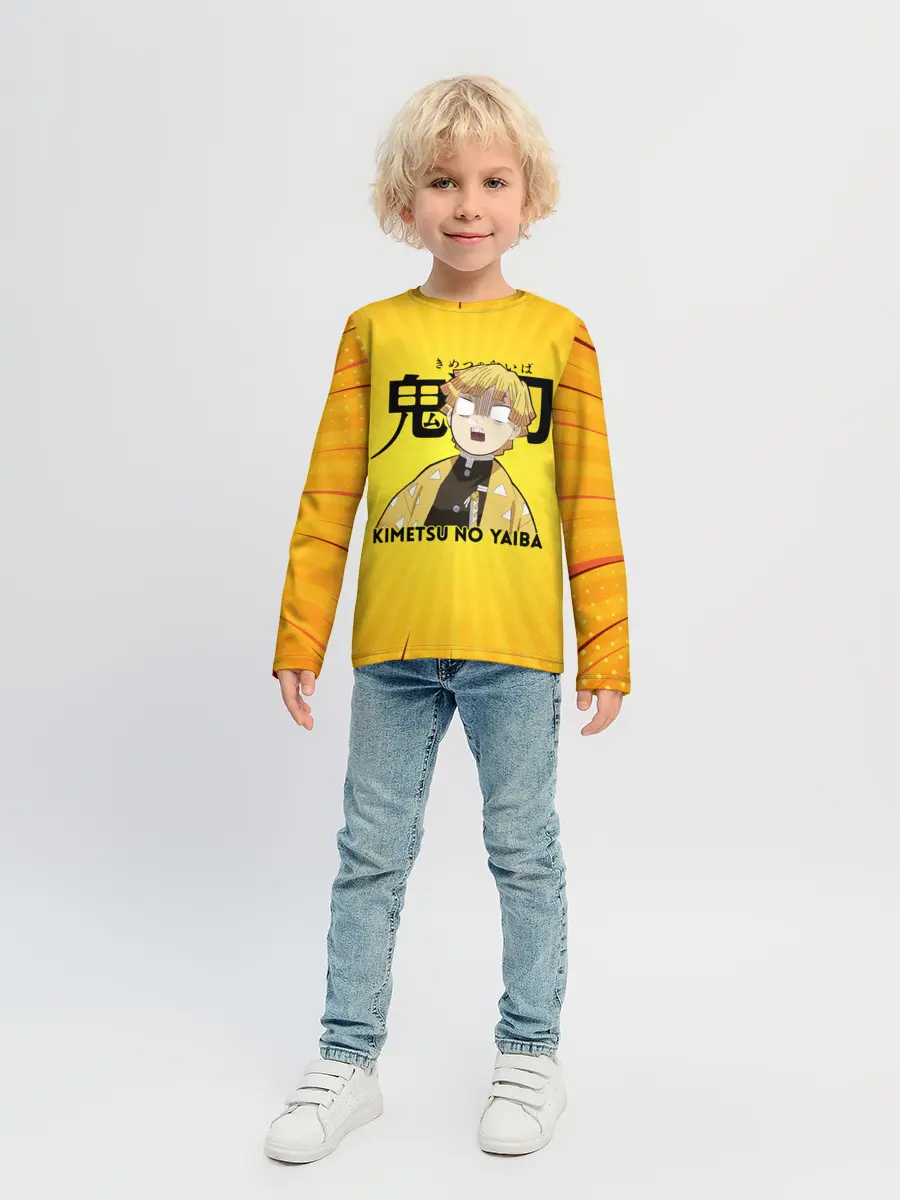 Детский лонгслив / Зеницу Агацума Kimetsu no Yaiba