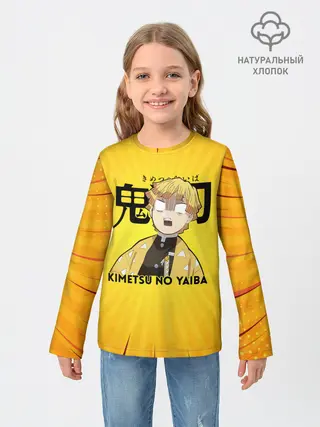 Детский лонгслив / Зеницу Агацума Kimetsu no Yaiba