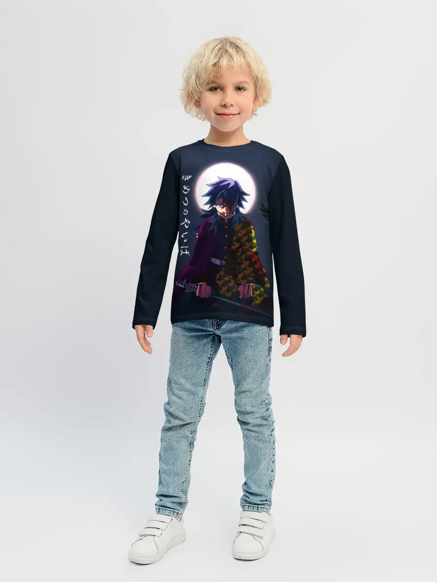 Детский лонгслив / Гию Томиока Kimetsu no Yaiba