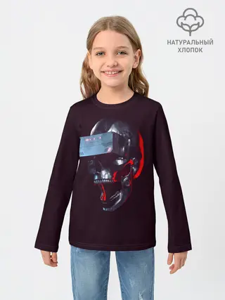 Детский лонгслив / Череп с VR