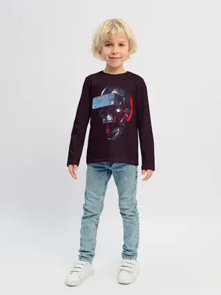 Детский лонгслив / Череп с VR