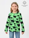 Детский лонгслив / Кошачий фон