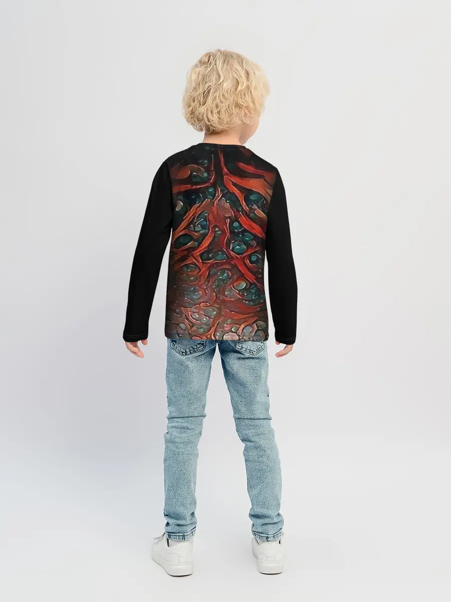 Детский лонгслив / Цветной тигр