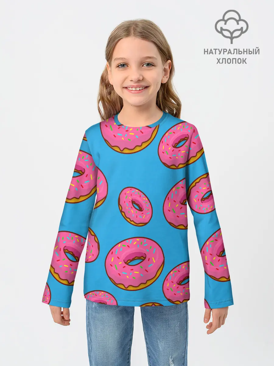 Детский лонгслив / Пончики