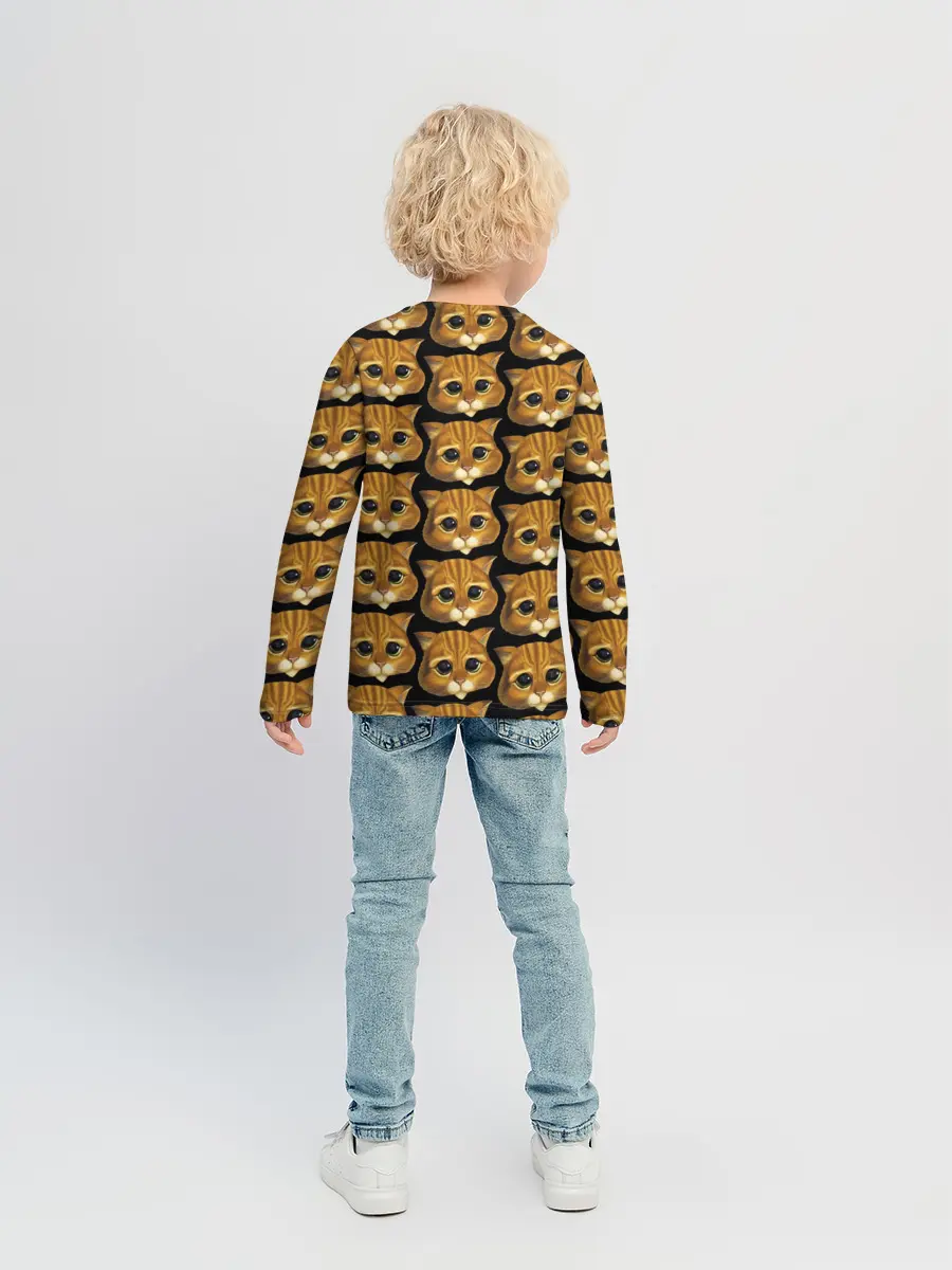 Детский лонгслив / КОТ В САПОГАХ из ШРЕКА