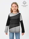 Детский лонгслив / 3D luxury style silver black