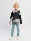 Детский лонгслив / 3D luxury style silver black