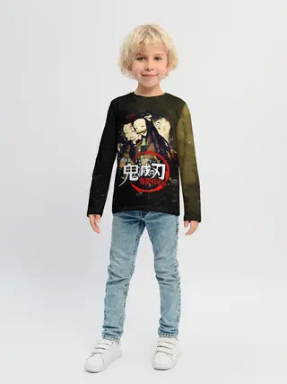 Детский лонгслив / Танджиро и Незуко Kimetsu no Yaiba