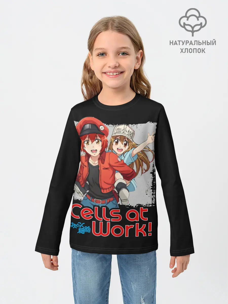 Детский лонгслив / Эритроцит и тромбоцит