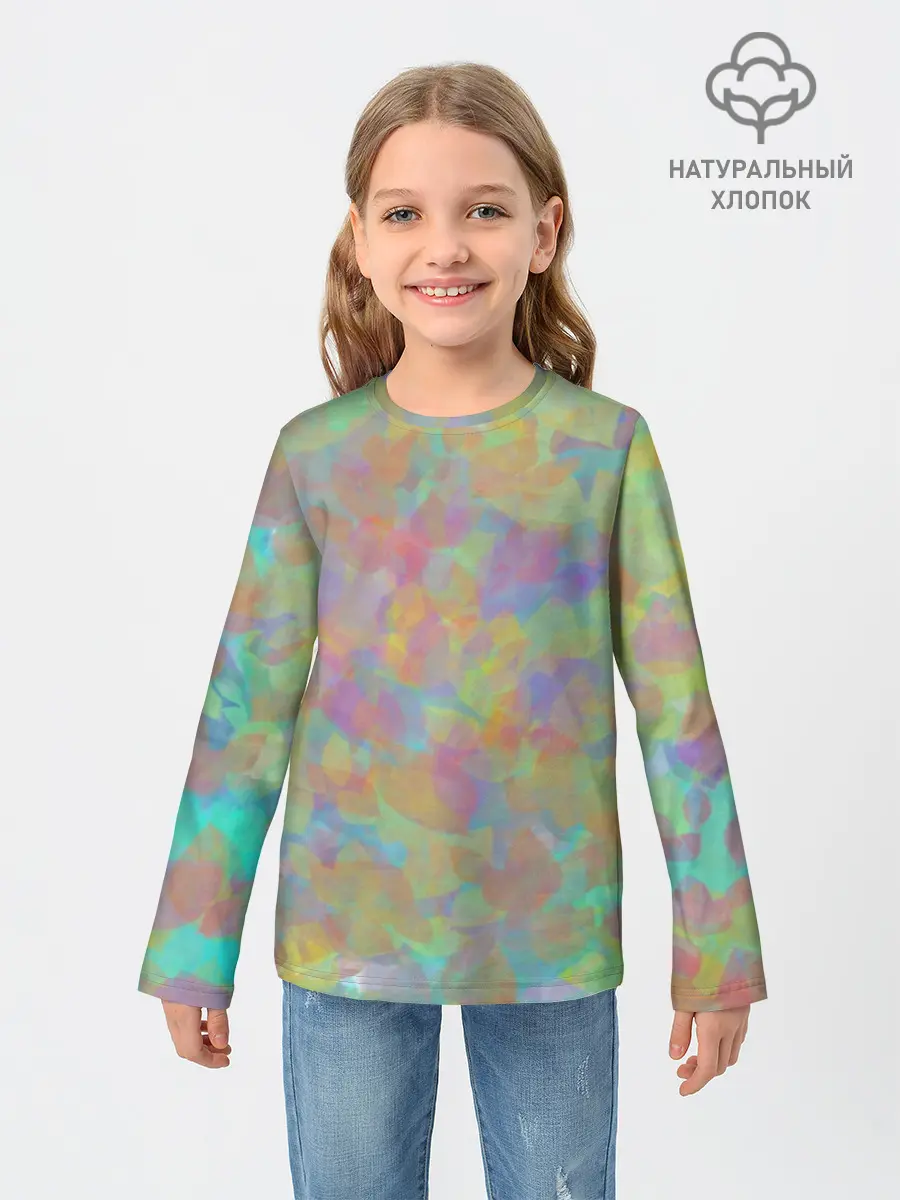 Детский лонгслив / Цветные лепестки
