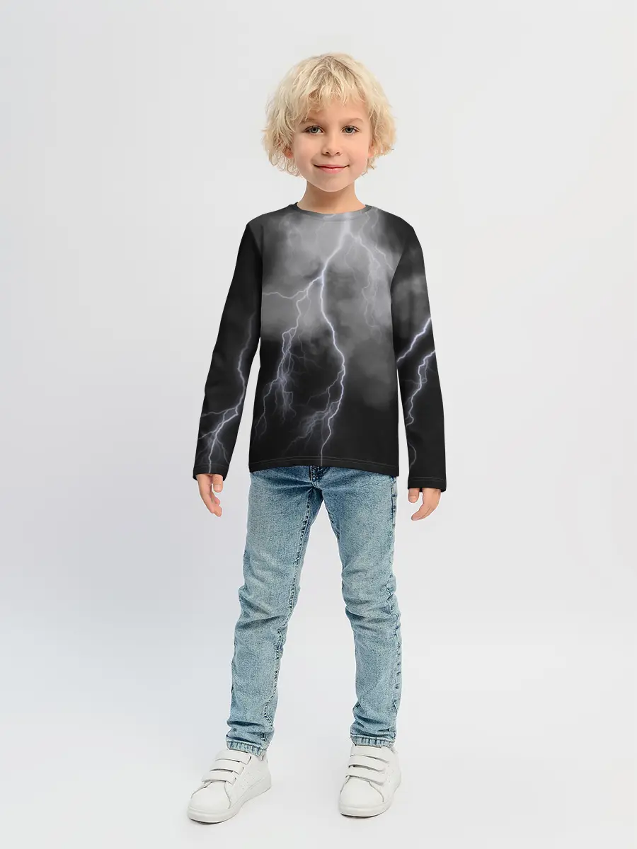 Детский лонгслив / гроза