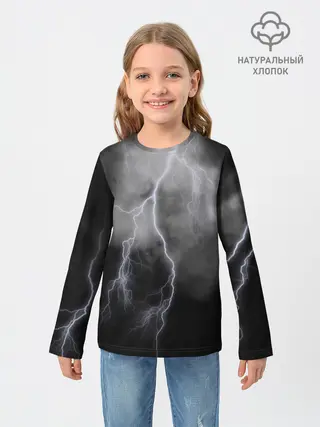 Детский лонгслив / гроза