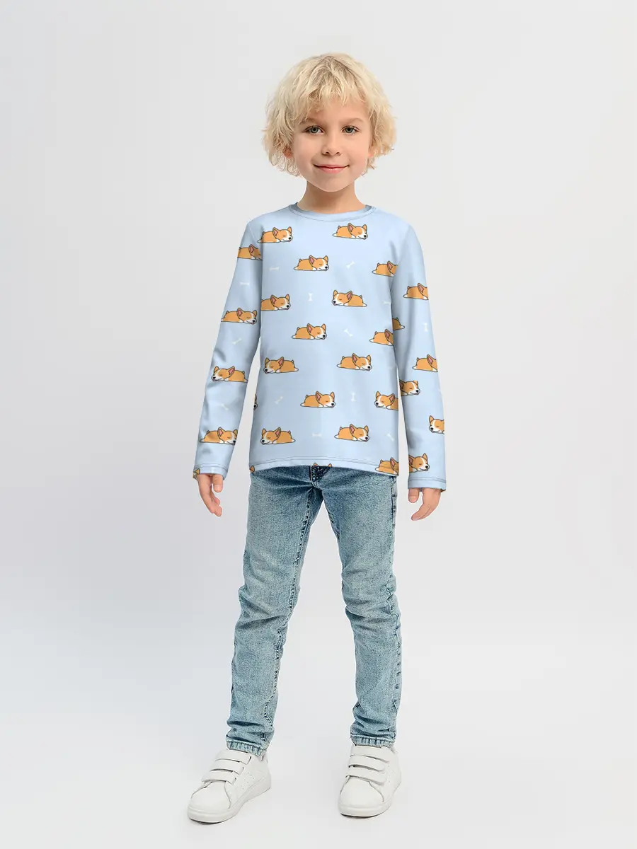 Детский лонгслив / Корги