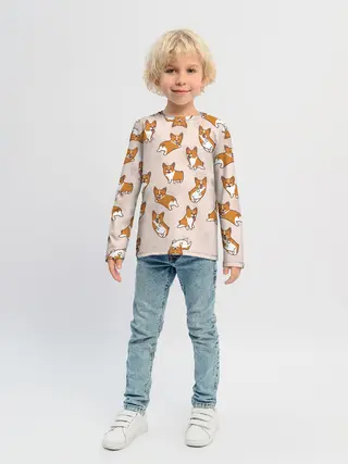 Детский лонгслив / Корги | Разные