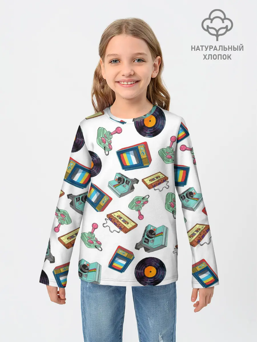 Детский лонгслив / Стиль 80х