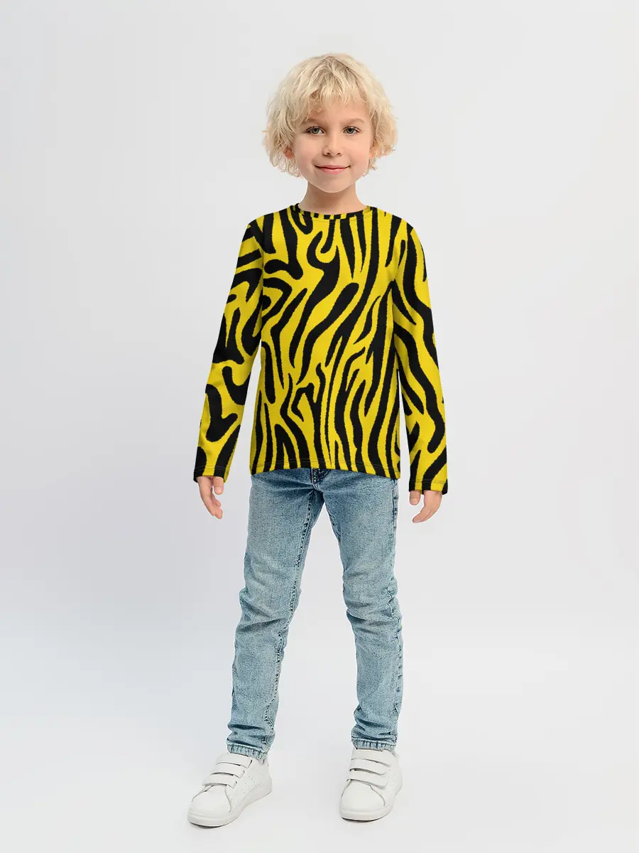 Детский лонгслив / Тигровые полоски
