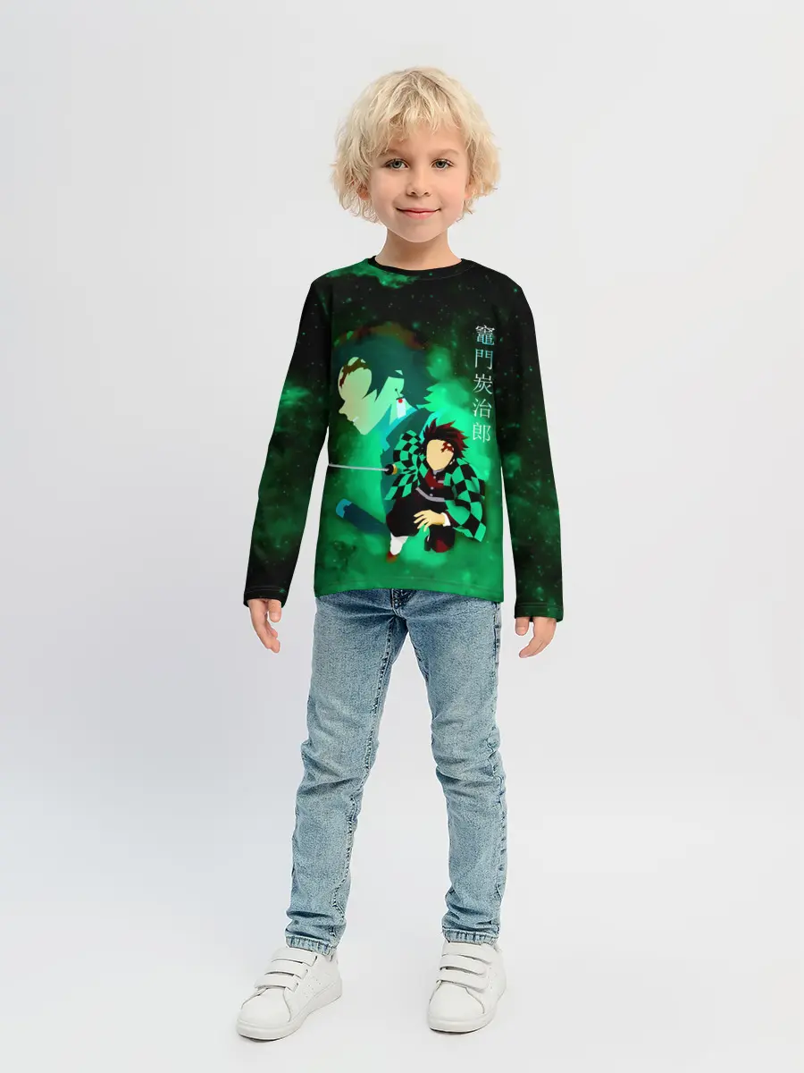 Детский лонгслив / Танджиро Камадо Kimetsu no Yaiba