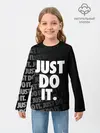 Детский лонгслив / JUST DO IT / ПРОСТО СДЕЛАЙ ЭТО