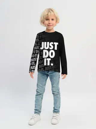 Детский лонгслив / JUST DO IT / ПРОСТО СДЕЛАЙ ЭТО