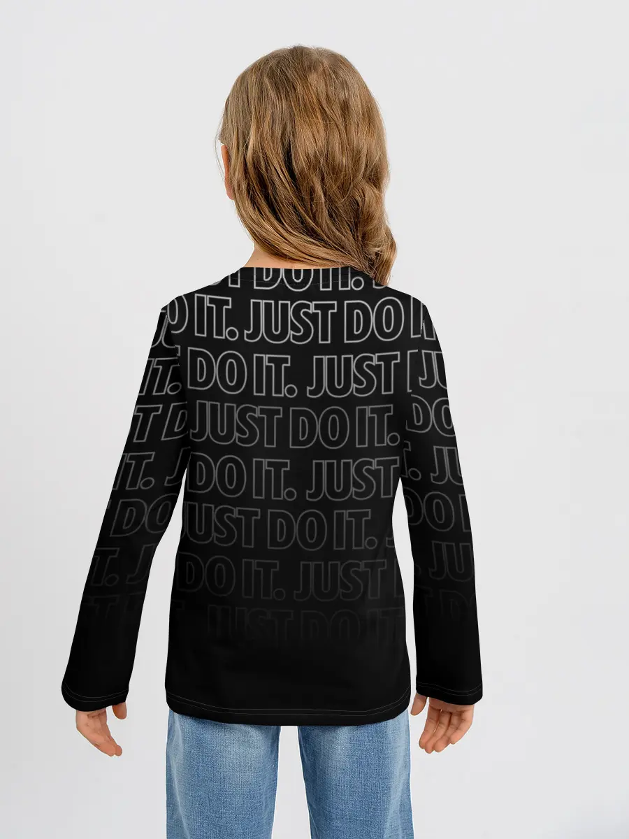 Детский лонгслив / JUST DO IT / ПРОСТО СДЕЛАЙ ЭТО