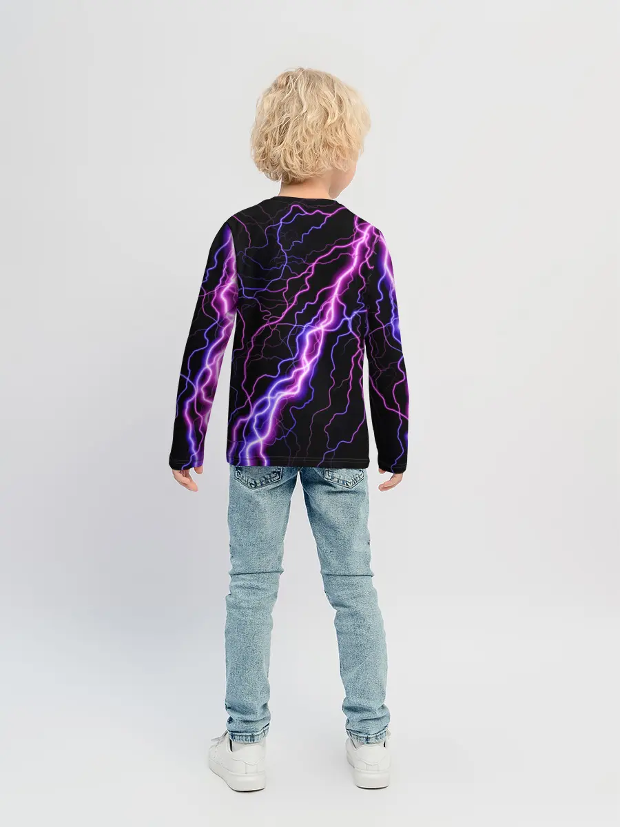 Детский лонгслив / НЕОНОВЫЙ ЛЕВ / NEON LION