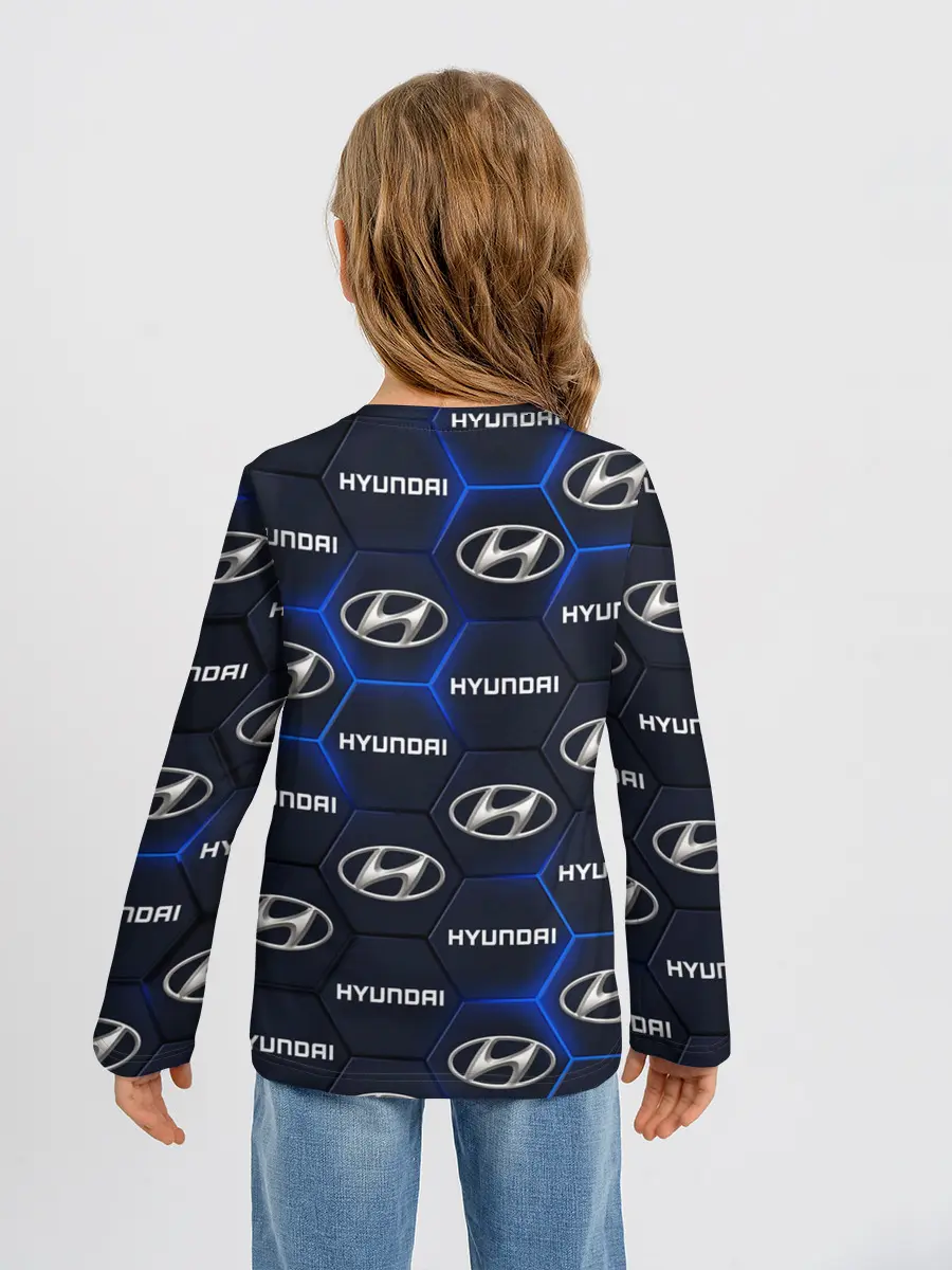 Детский лонгслив / HYUNDAI / ХЕНДАЙ / 3D ПЛИТЫ