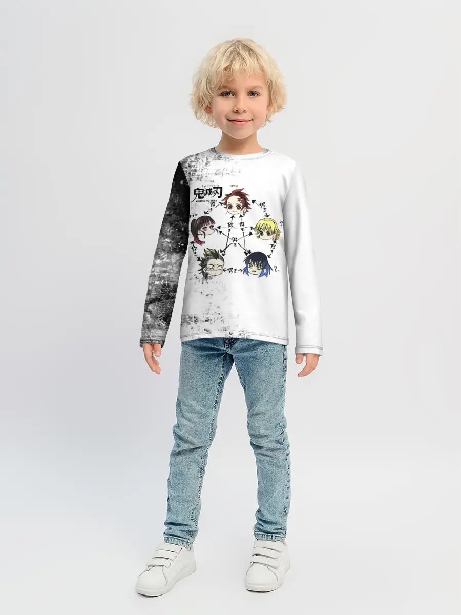 Детский лонгслив / Клинок, рассекающий демонов ГЕРОИ