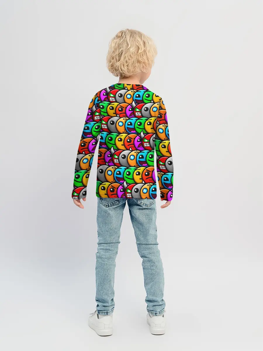 Детский лонгслив / GEOMETRY DASH