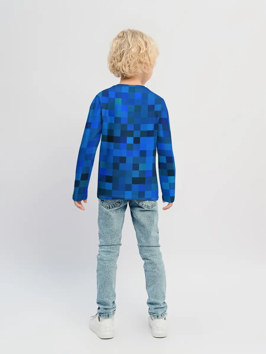 Детский лонгслив / Geometry Dash