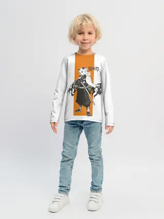 Детский лонгслив / Кёджуро Ренгоку Kimetsu no Yaiba