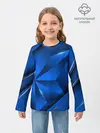 Детский лонгслив / 3D абстрактные фигуры BLUE