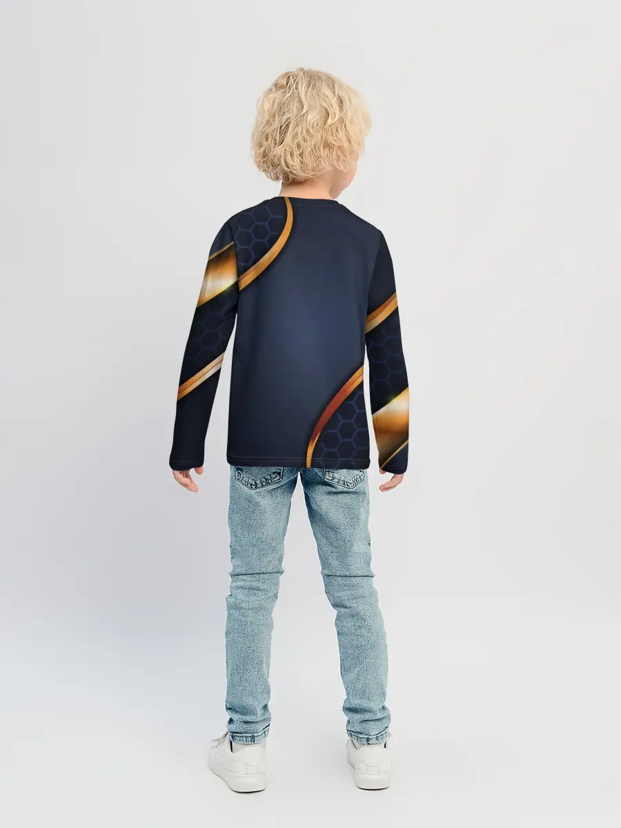 Детский лонгслив / 3D БРОНЯ ВСТАВКИ ЗОЛОТА