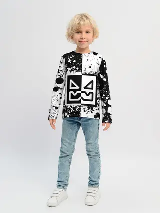 Детский лонгслив / GEOMETRY DASH / ГЕОМЕТРИ ДАШ