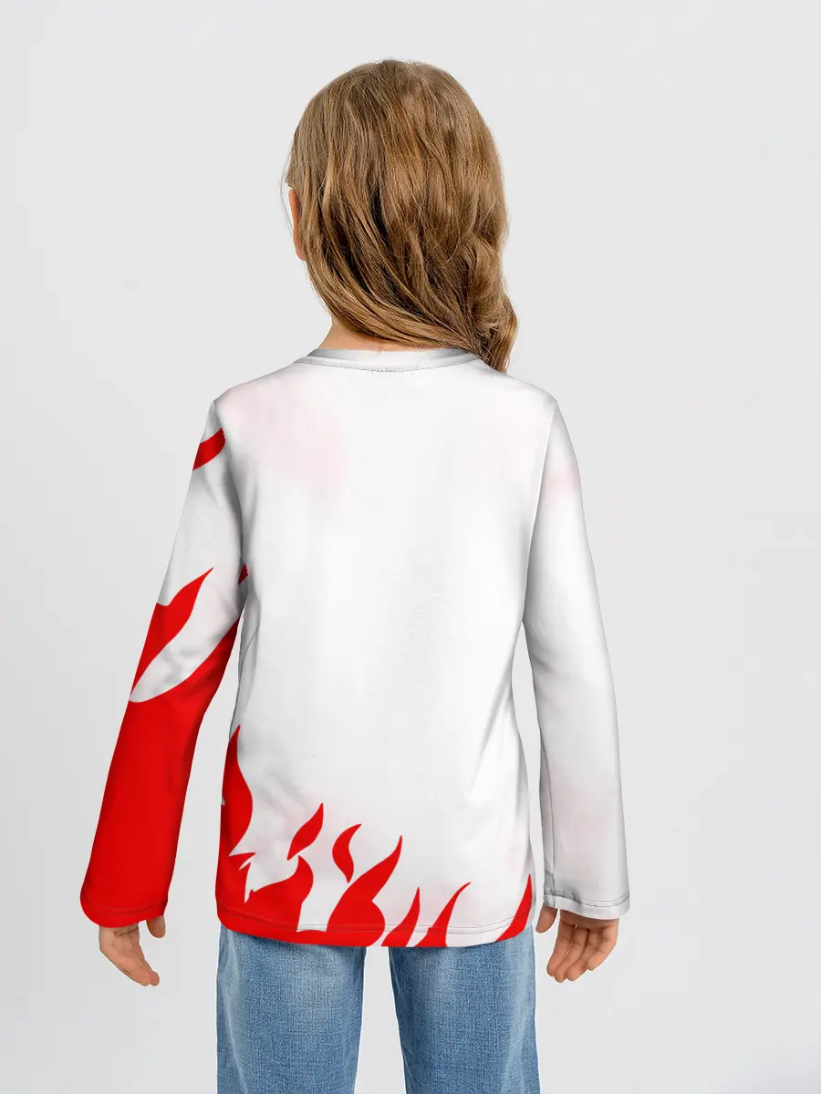 Детский лонгслив / Танджиро и Незуко в огне