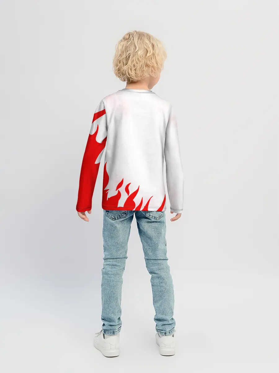 Детский лонгслив / Танджиро и Незуко в огне