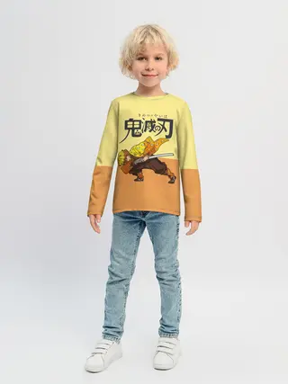 Детский лонгслив / Зеницу Агацума Kimetsu no Yaiba