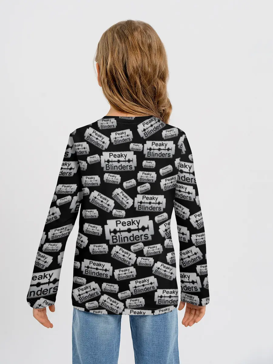Детский лонгслив / Peaky Blinders Лезвие Паттерн