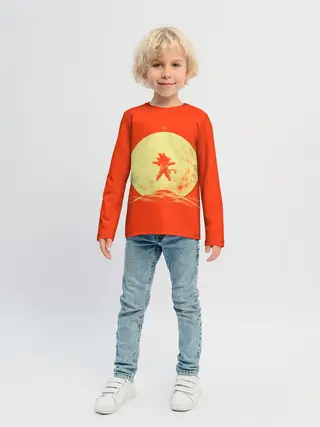 Детский лонгслив / Гоку и луна