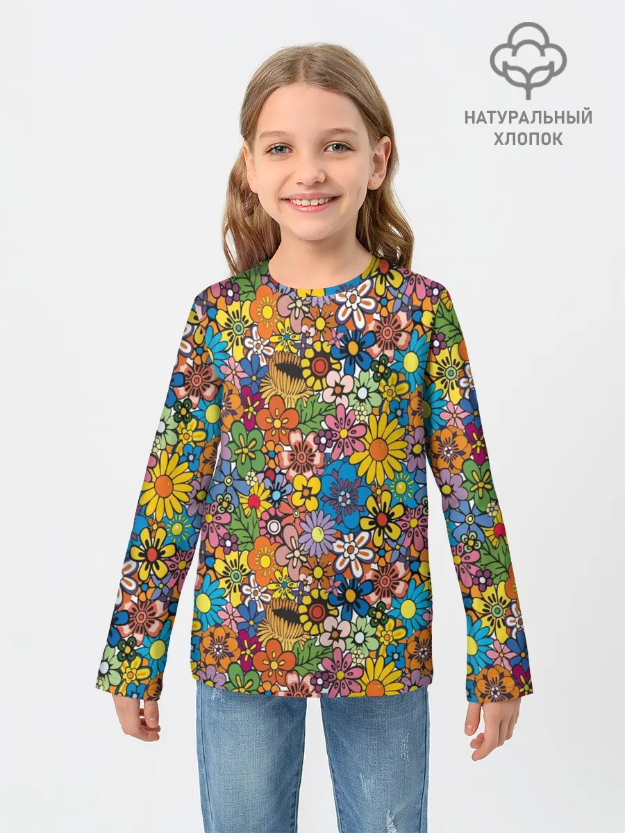 Детский лонгслив / Букет