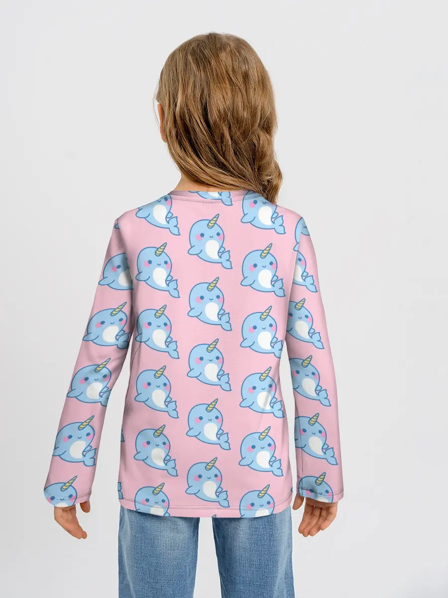 Детский лонгслив / Дельфинчики | Единорожки