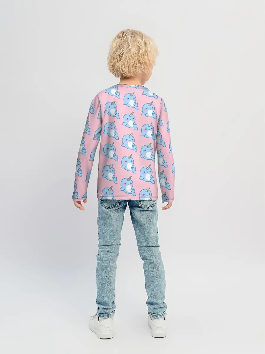 Детский лонгслив / Дельфинчики | Единорожки