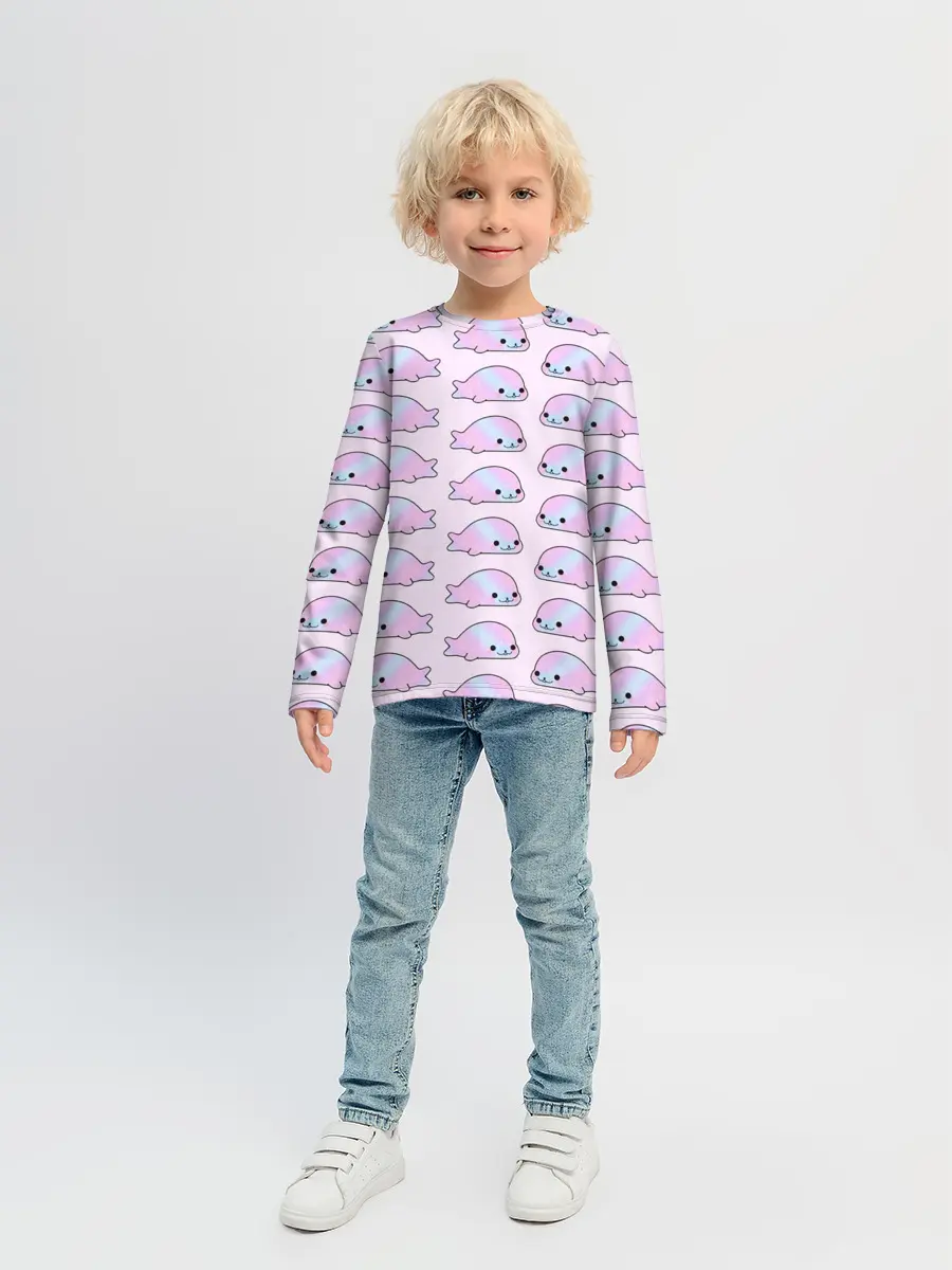 Детский лонгслив / Нерпы