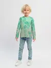 Детский лонгслив / узор из листиков