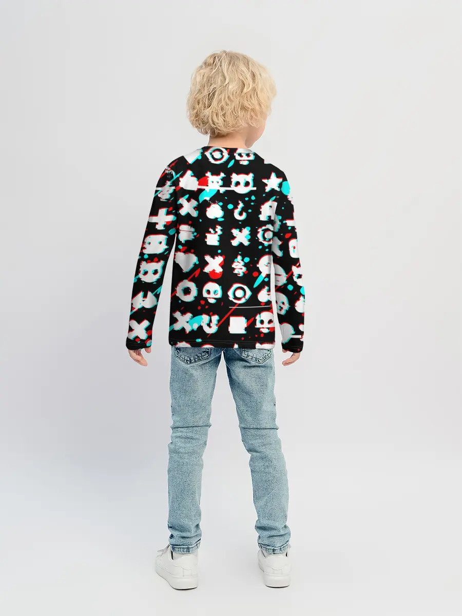 Детский лонгслив / ЛЮБОВЬ СМЕРТЬ И РОБОТЫ / ГЛИТЧ