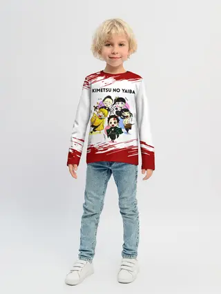 Детский лонгслив / Пять героев Kimetsu no Yaiba