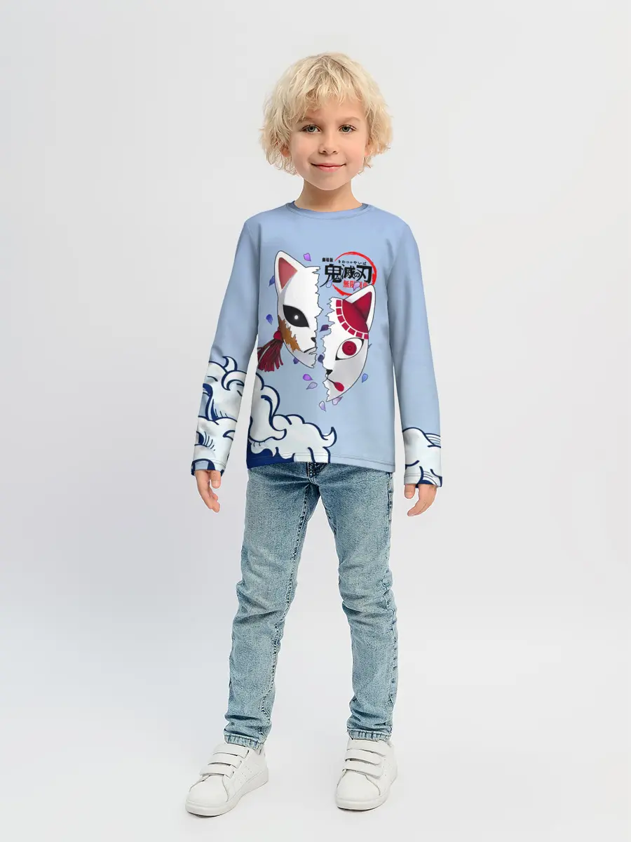 Детский лонгслив / Маски из Клинок, рассекающий демонов